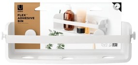 Raft pentru baie alb autoadeziv din plastic reciclat Flex Adhesive – Umbra