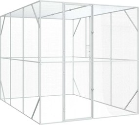 vidaXL Cușcă pentru păsări Antracit 210 x 304 x 213 cm Oțel Galvanizat