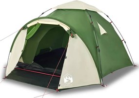 vidaXL Cort de camping cupolă 3 persoane, setare rapidă, verde