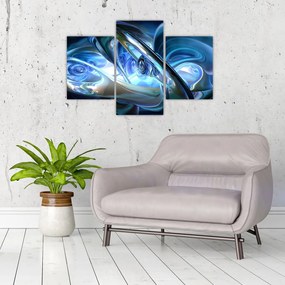 Tabloul fractalilor în albastru (90x60 cm)