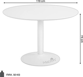 MAZZONI EXPORT KORFU Bej (Cașmir) - MASĂ ROTUNDĂ 110 cm PENTRU BUCĂTĂRIE DINING LIVING FURNIR