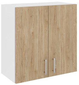 Corp Superior Karo, 2 Usi, Lemn Natural/Alb, 60 x 30 x 60 cm