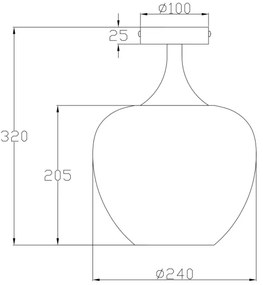 Plafonieră Globo 15548DK MAXY 1xE27/40W/230V antracit