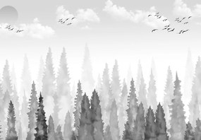 Fototapet - Pădure acuarelă (147x102 cm)