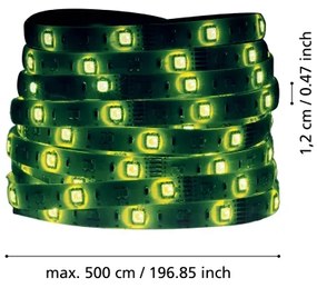 Bandă LED RGBW dimabilă Eglo 31409 5m LED/11W/12/230V 2700-6500K