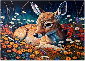 Tablou - Cerb pictat (70x50 cm)