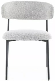 Scaun de dining bej ELTON cu picioare negre
