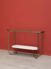 Consola din marmura si sticla, cu aspect vintage, Lahori