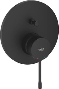 Baterie cada - dus incastrata Grohe Essence negru mat fara corp ingropat