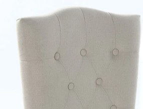 Scaun de dining bej din in și lemn de cauciuc, 51×47,5×101 cm, „Shooter Beige"
