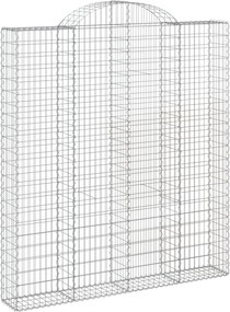 vidaXL Coș gabion arcuit, 200x30x220/240, fier galvanizat