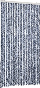 vidaXL Perdea pentru insecte, albastru și alb, 100x230 cm, chenille