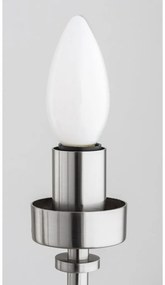 Candelabru 8 brate, otel nickel, sticla canelata PRESTON 5084