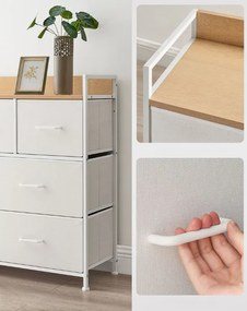 Comoda cu sertare FLEXIRO 98x85 cm, cremă