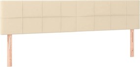 vidaXL Tăblii de pat, crem, 160x5x78/88 cm, textil