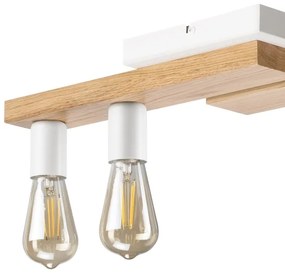 Lustră aplicată MATTE 4xE27/15W/230V alb/stejar