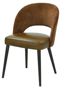 Scaun deschis la culoare din material si piele ✔ model DIXY