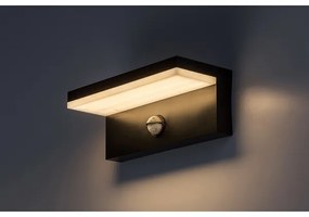 Aplică LED de exterior cu senzor Rabalux 77115 ZARAGOZA LED/9W/230V IP54 negru
