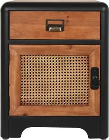 Noptiera din lemn de pin si metal " Wood "