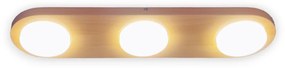 Plafoniera LED rustica fabricata manual din lemn OKIO 3L