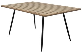 Autronic Masă de grădină, metal, polywood, maro, AZ-F1407 NAT