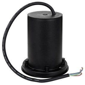 Set de 6 spoturi moderne de sol pentru exterior negru 35 mm reglabile IP65 - Delux