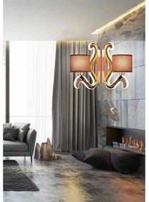 Aplică LED AMBROSIA 2xE14/40W/230V + LED/12,3W cupru