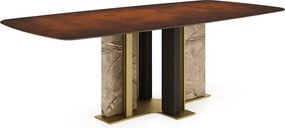 Masă lemn masiv dining Domo Personalizabilă, 240 × 110 × 75 cm