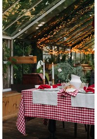 Prosop de vase din in 45x65 cm Red Gingham – Linen Tales