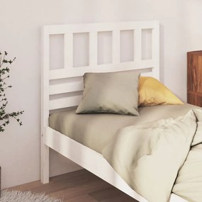 814125 vidaXL Tăblie de pat, alb, 96x4x100 cm, lemn masiv de pin