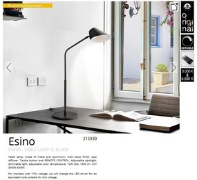 Veioza/Lampa de masa LED design modern Esino negru