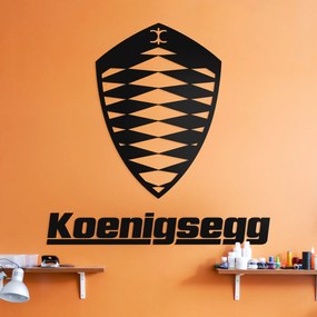DUBLEZ | Logo și inscripție 3D din lemn - Koenigsegg