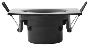 Set de 3 spoturi îngropate negre inclusiv LED cu dimmer în 3 trepte - Miu