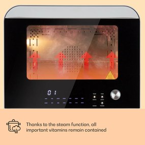 Klarstein Vita Pro, friteuză cu aer cald cu gătit cu aburi, 2450 W, 18 litri, 14 programe, rezervor de apă de 800 ml