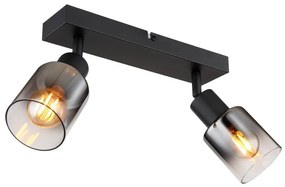 Aplica 2L design modern Hubertus negru