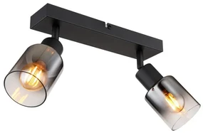 Aplica 2L design modern Hubertus negru