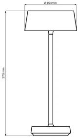 Lampă LED dimabilă de masă CASABLANCA LED/3,4W/5V USB 3600 mAh IP44 alb