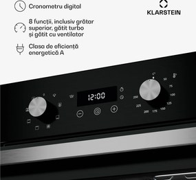 Klarstein SpaceSmart cuptor încorporabil | Compact | 45 cm | 41 litri | 8 funcții