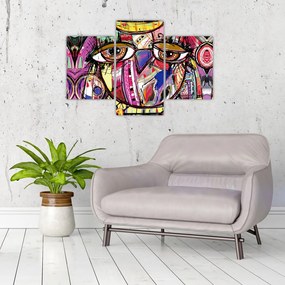 Tablou - Artă stradală - bufniță (90x60 cm)