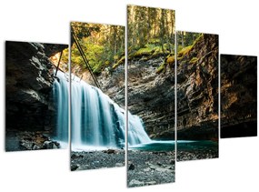 Tablou cu cascada de pădure (150x105 cm)