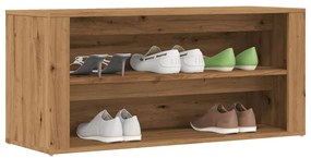 vidaXL Banchetă pantofar stejar artizanal 100x35x45 cm, lemn prelucrat