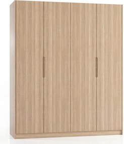 Dulap lemn masiv Brooklyn 4 usi, 184 × 61 × 220 cm
