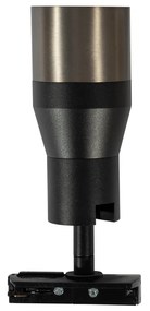 Spot modern negru cu gunmetal pentru sistem de șine monofazat GU10 50mm - Iconic Kohua