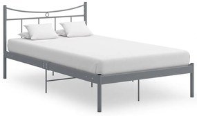 vidaXL Cadru de pat, gri, 120x200 cm, metal
