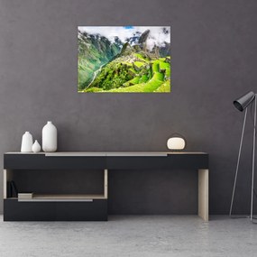 Tablou pe sticlă - Machu Picchu (70x50 cm)