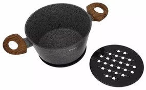 Set vase de gatit Klausberg KB 7242, 12 bucati, Acoperire granit, Inductie,Gri