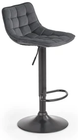 Scaun de bar Kinsley, gri/negru