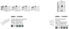 Aplica LED moderna pentru baie IP44 Sabia 10W NVL-9122321