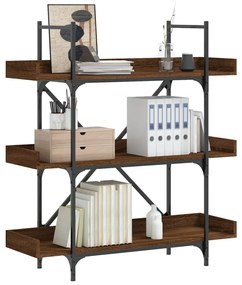 vidaXL Bibliotecă 3 niveluri stejar maro 100x33x108,5cm lemn prelucrat