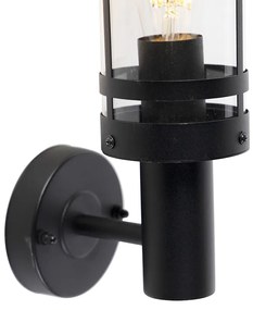 Lampă de perete modernă pentru exterior neagră IP44 - Gleam
